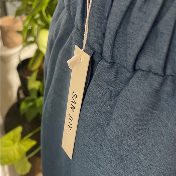 San Joy Blue High-Waist High Low Skirt - Picture 10 of 10